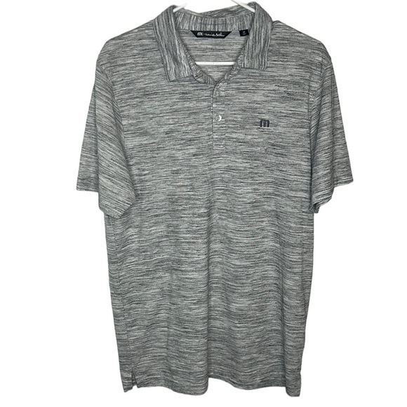 Travis Mathew Mens Golf Polo Shirt Size Medium Gray Performance Quick Dry Active - Picture 1 of 6